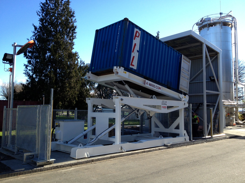 20 foot flat deck container unloader